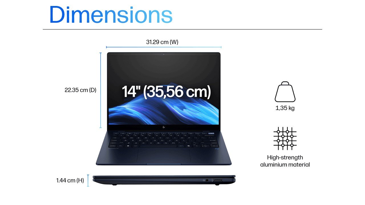 HP Elitebook Ultra 35.6 cm (14) G10 Business Laptop AI PC, Blue